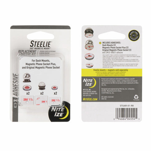 Nite Izeie Replacement Adhesive Kit for Dash Mount + Phone Socket STUAR-01-R8